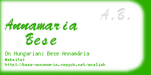 annamaria bese business card
